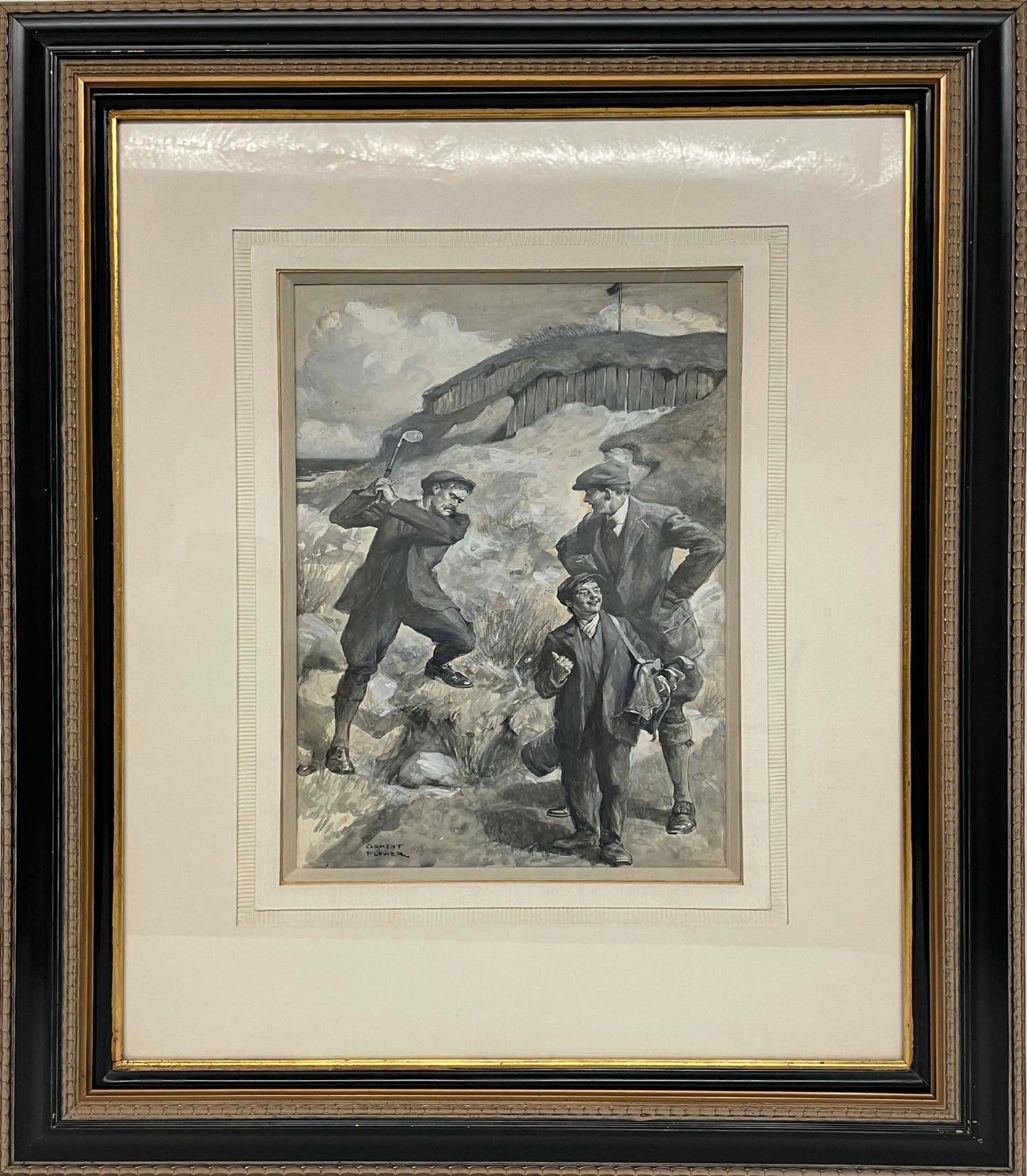 "Cardinal Bunker" Prestwick Golf Club by Clement Flower, c1913