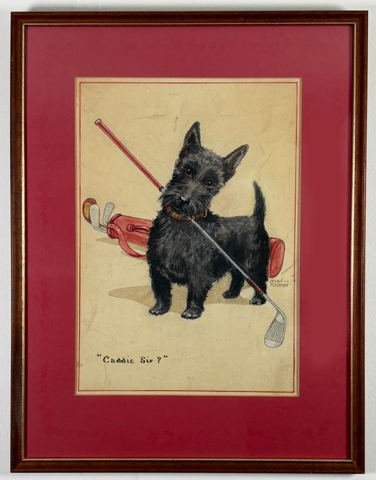 "Caddie Sir?" Scottish Terrier by Leigh Kidman, 1930