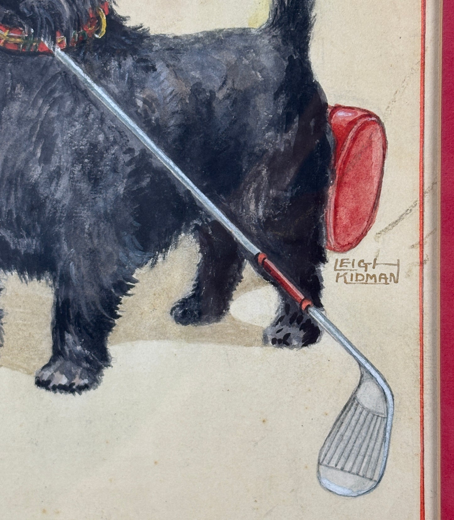 "Caddie Sir?" Scottish Terrier by Leigh Kidman, 1930