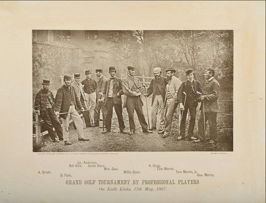 1867 Grand Golf Tournament Photogravure w/ Old & Young Tom Morris