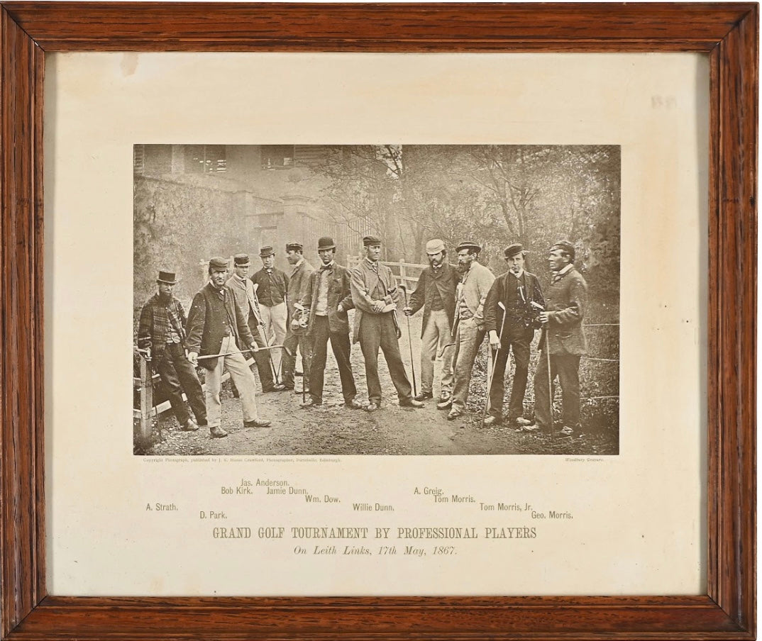 1867 Grand Golf Tournament Photogravure w/ Old & Young Tom Morris