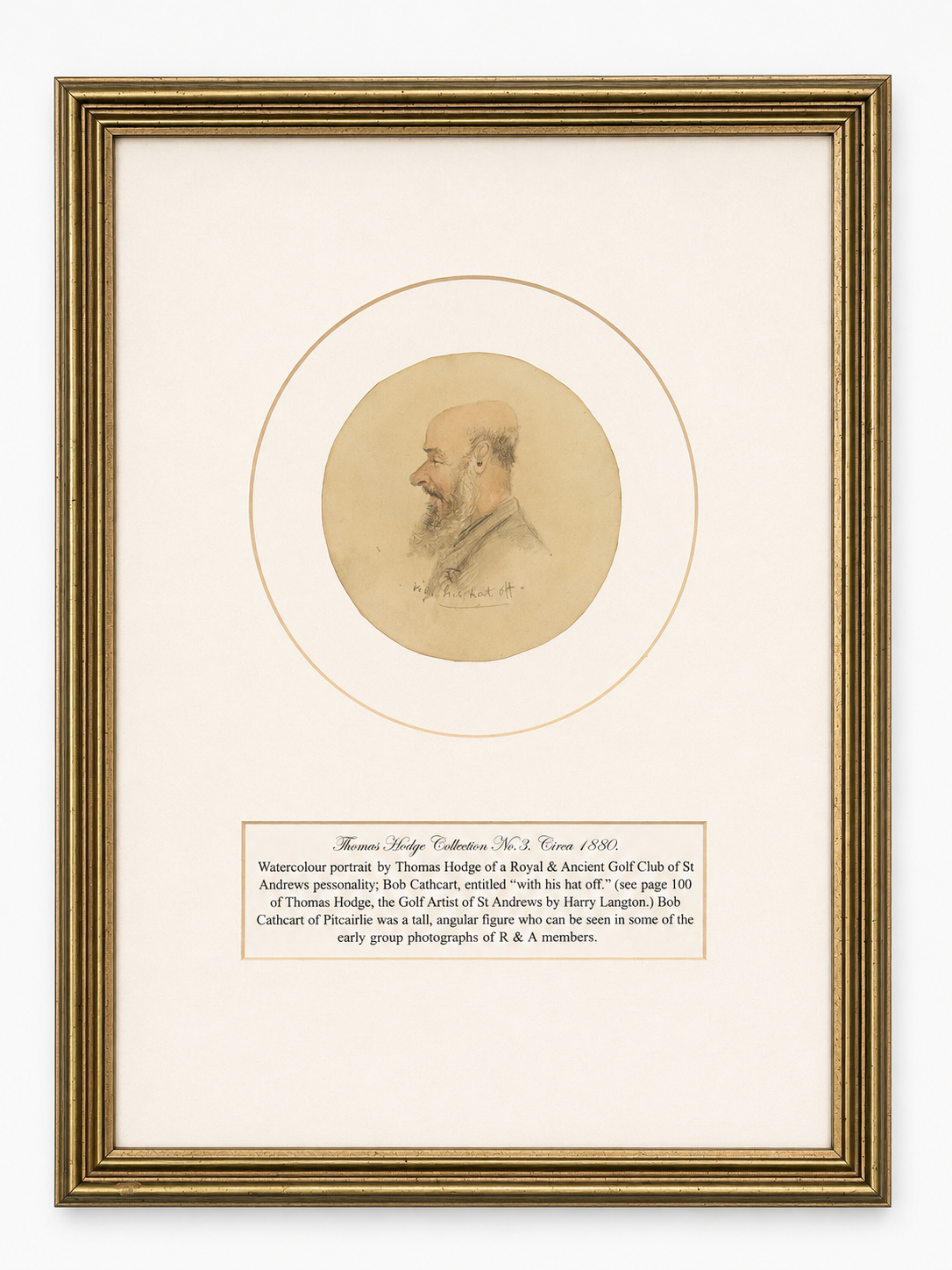 1870s-80s Collection of Thomas Hodge Watercolors of Notable St Andrews Golfers