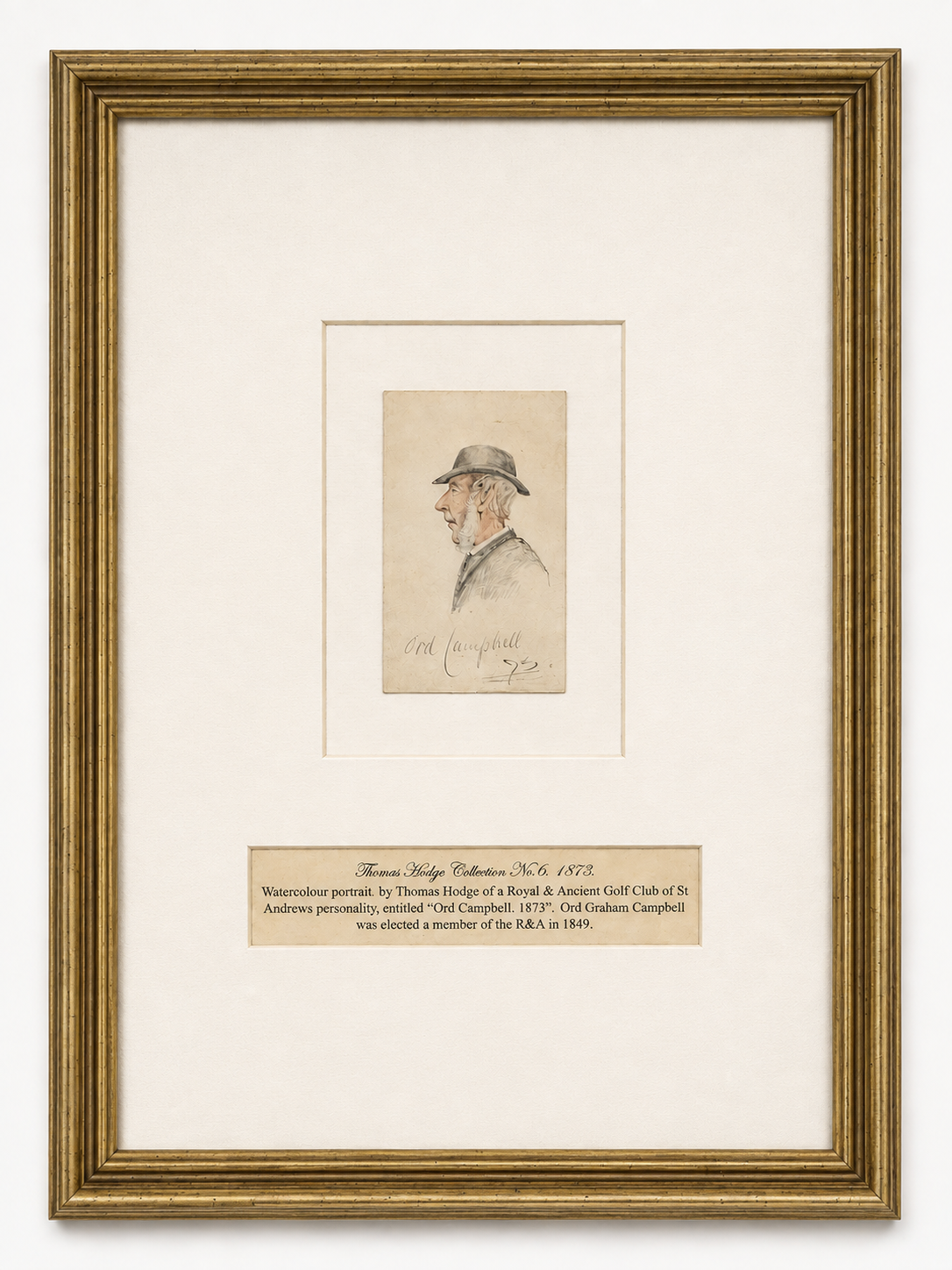 1870s-80s Collection of Thomas Hodge Watercolors of Notable St Andrews Golfers