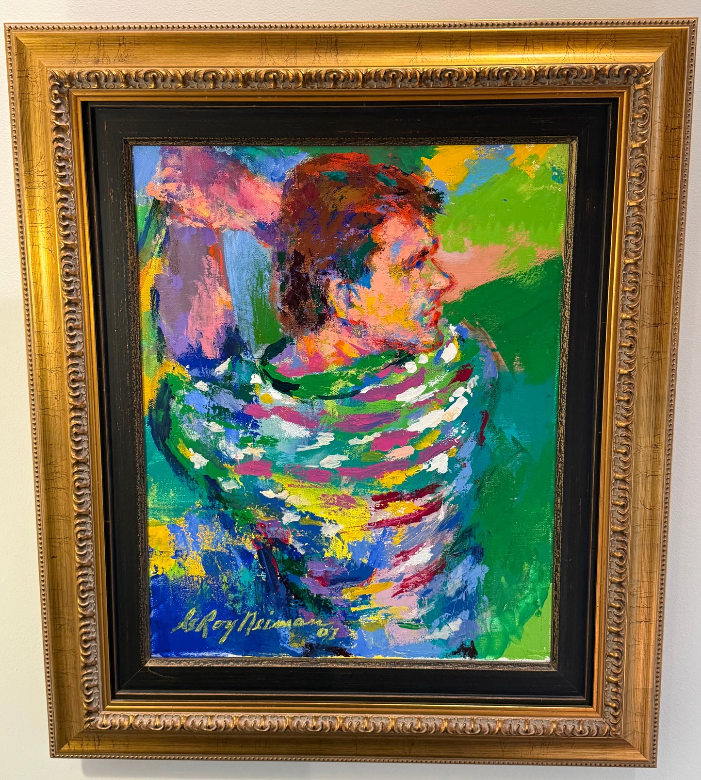 Leroy Neiman Painting of Ryder Cup Captain Nick Faldo, 2007