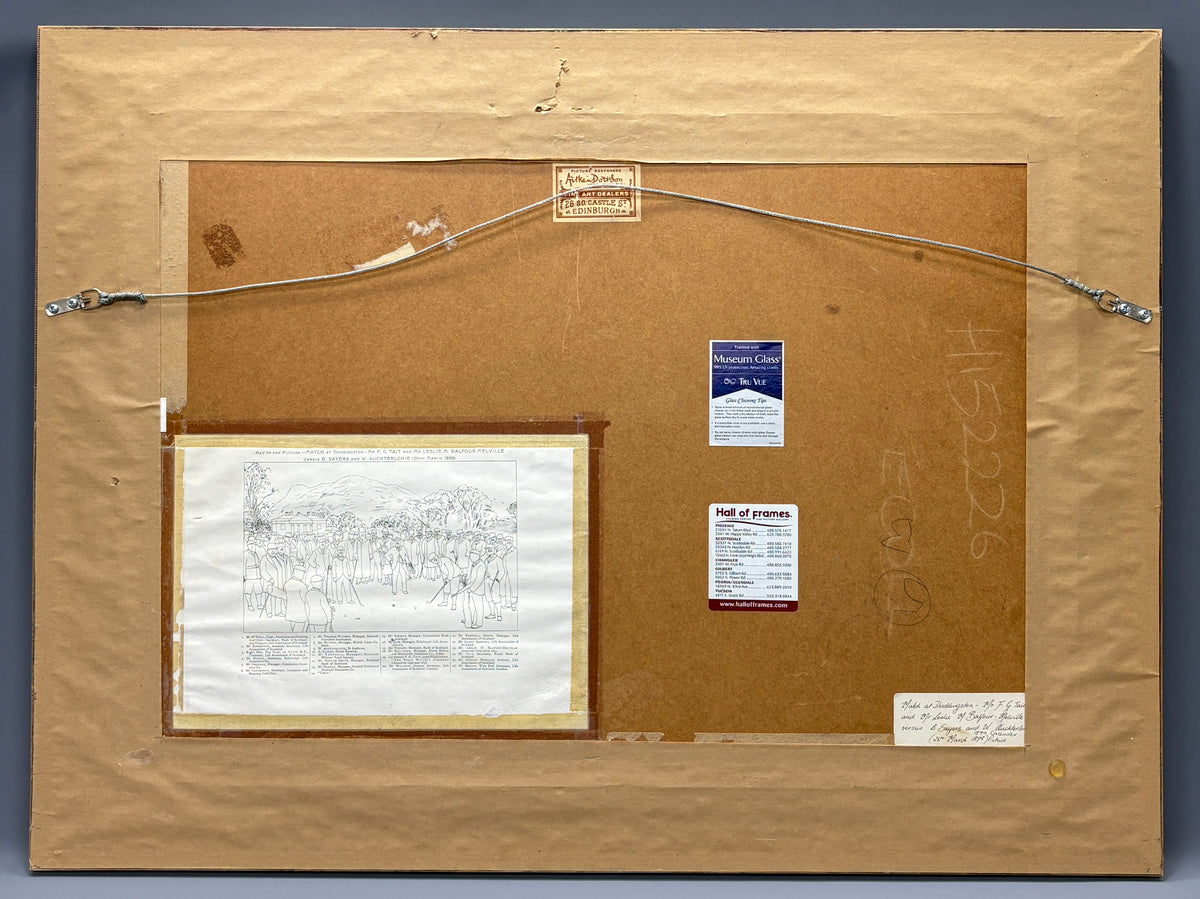 Original 1898 Michael Brown Artwork for 1899 Life Assoc. Calendar w/ F.G. Tait - Match at Duddingston