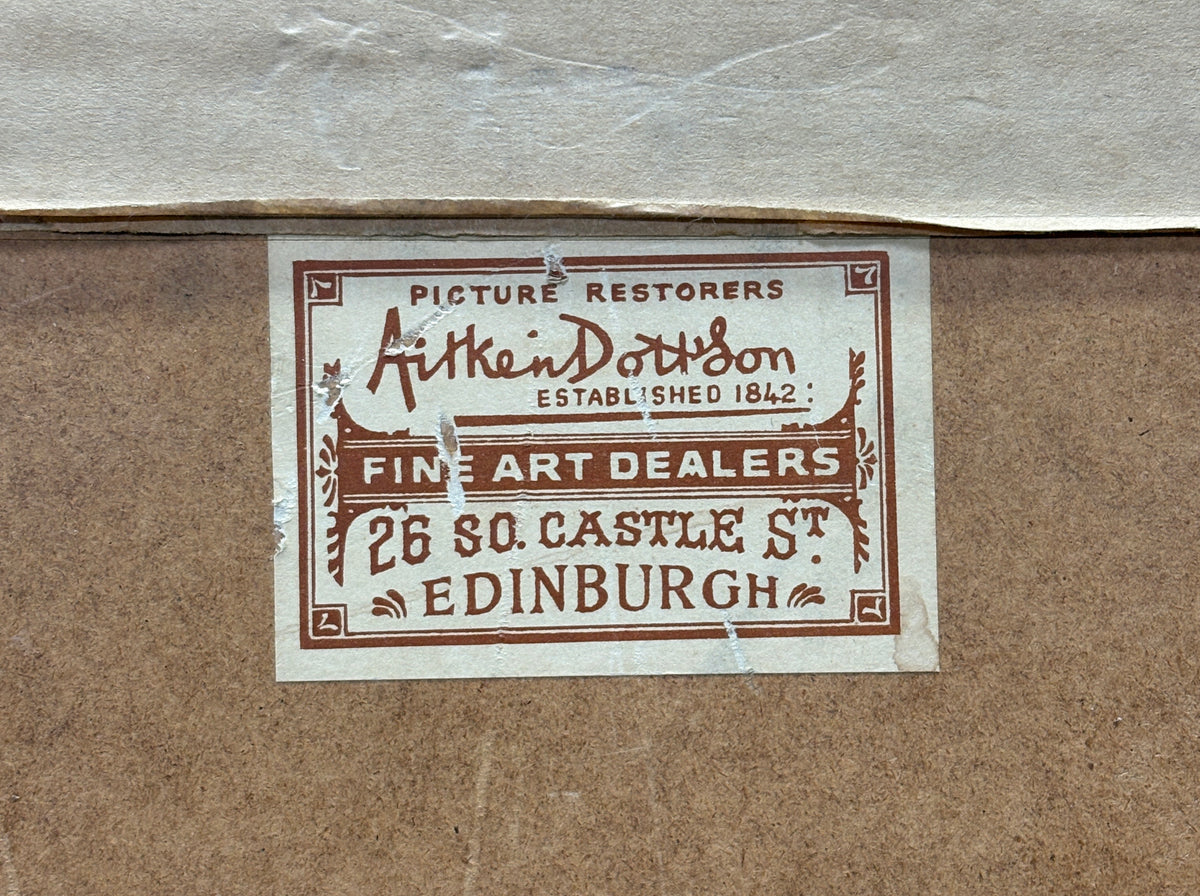 Original 1898 Michael Brown Artwork for 1899 Life Assoc. Calendar w/ F.G. Tait - Match at Duddingston
