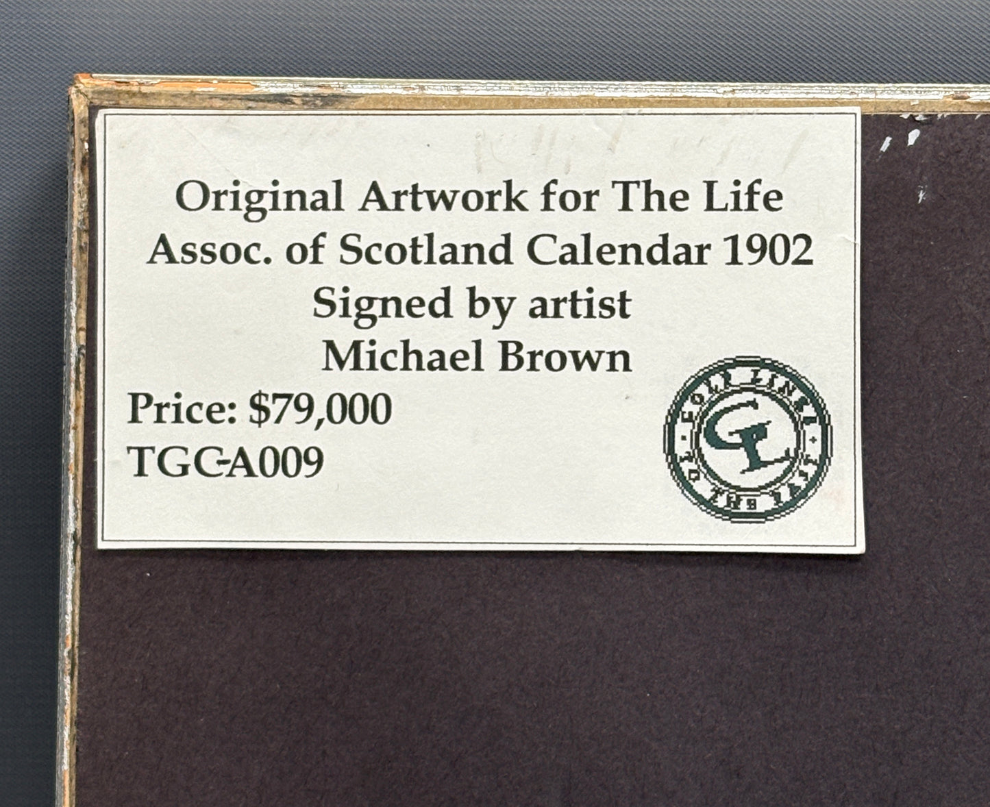 Original 1901 Michael Brown Artwork for Life Assoc. Calendar - Ladies Golf Championship at Aberdovey