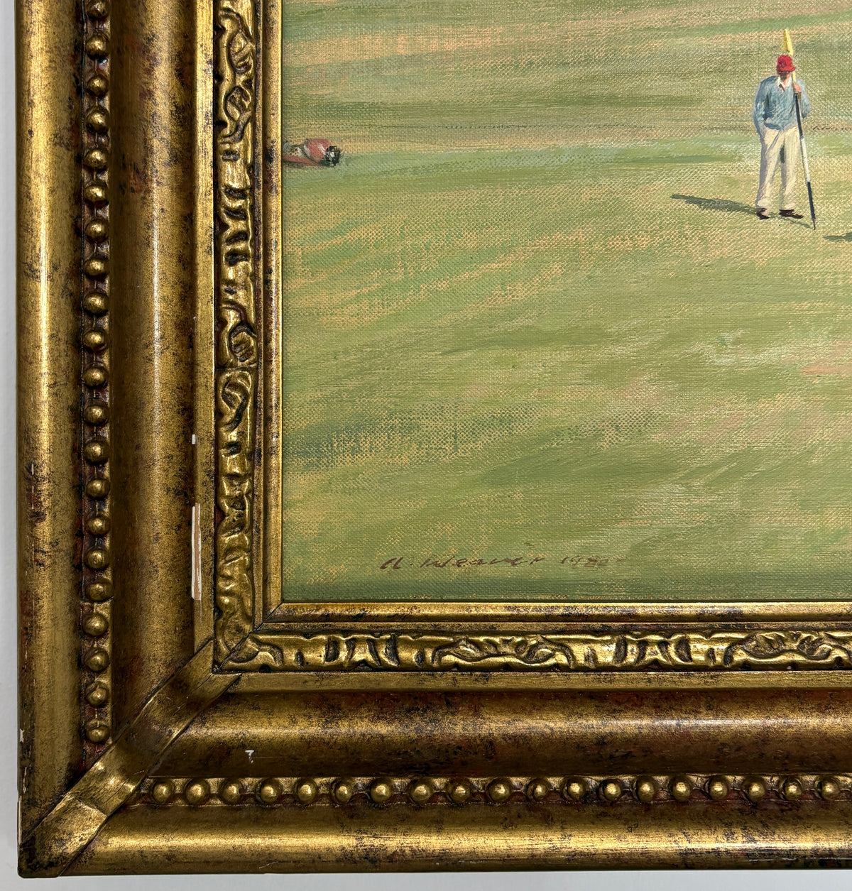 "Scene at the 18th, Tom Morris Green", St Andrews by Arthur Weaver, 1980