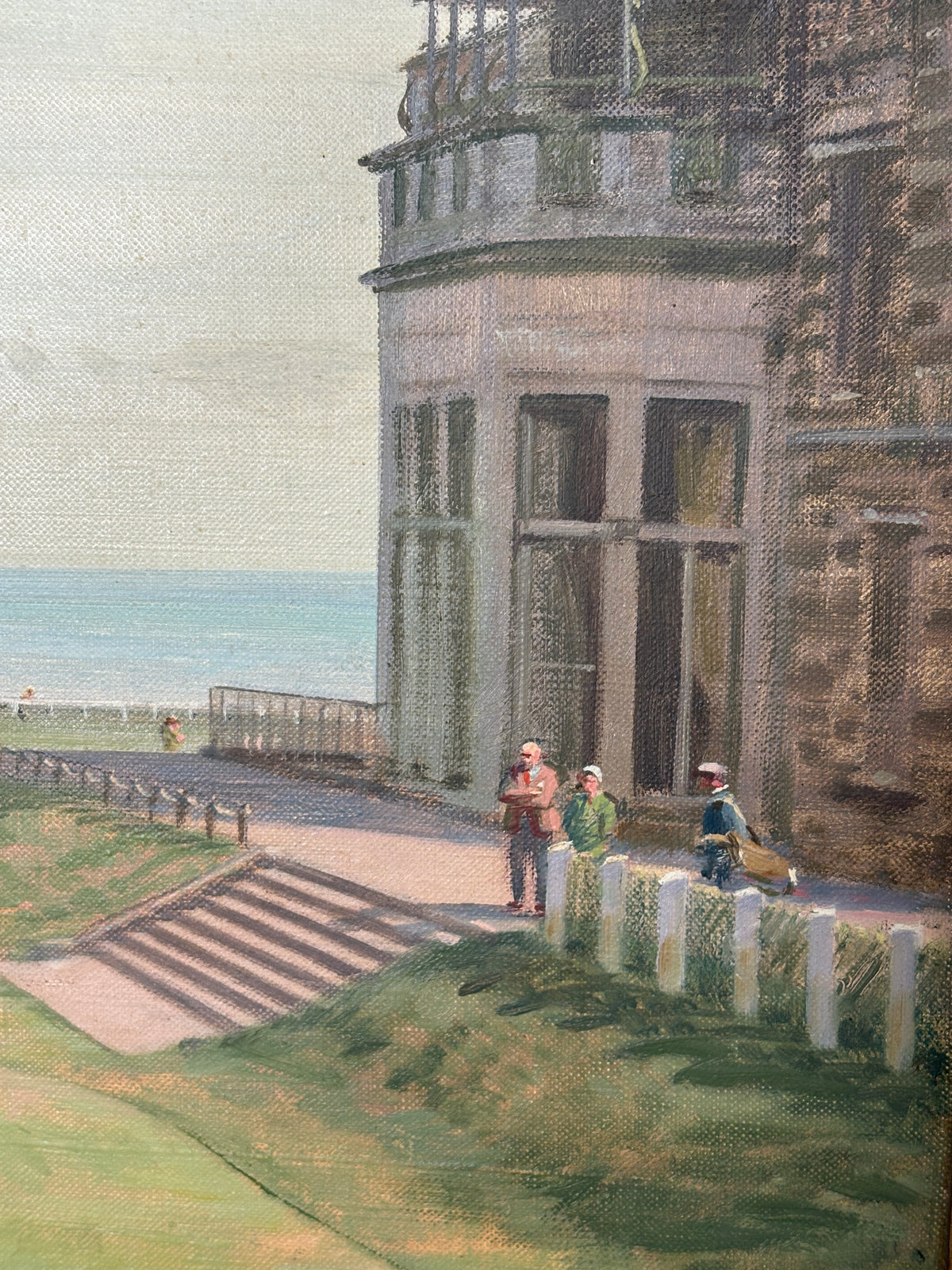 "Scene at the 18th, Tom Morris Green", St Andrews by Arthur Weaver, 1980