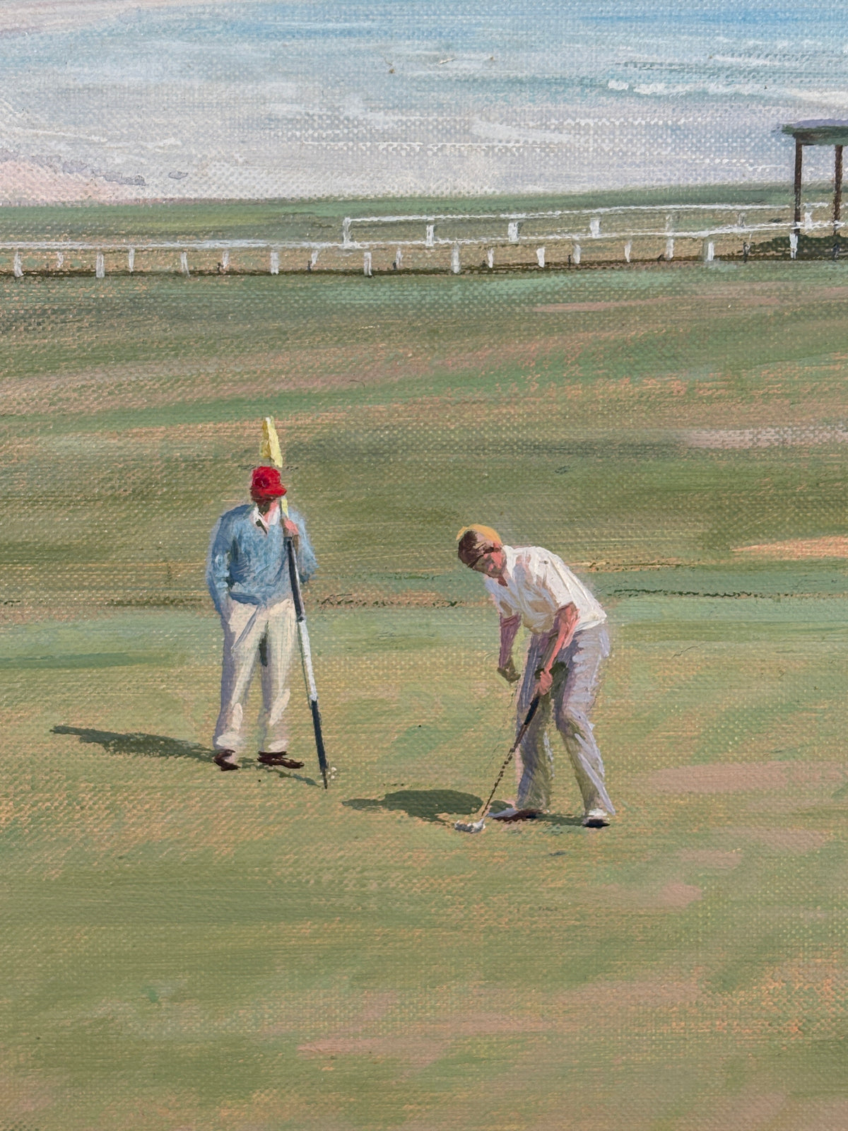 "Scene at the 18th, Tom Morris Green", St Andrews by Arthur Weaver, 1980