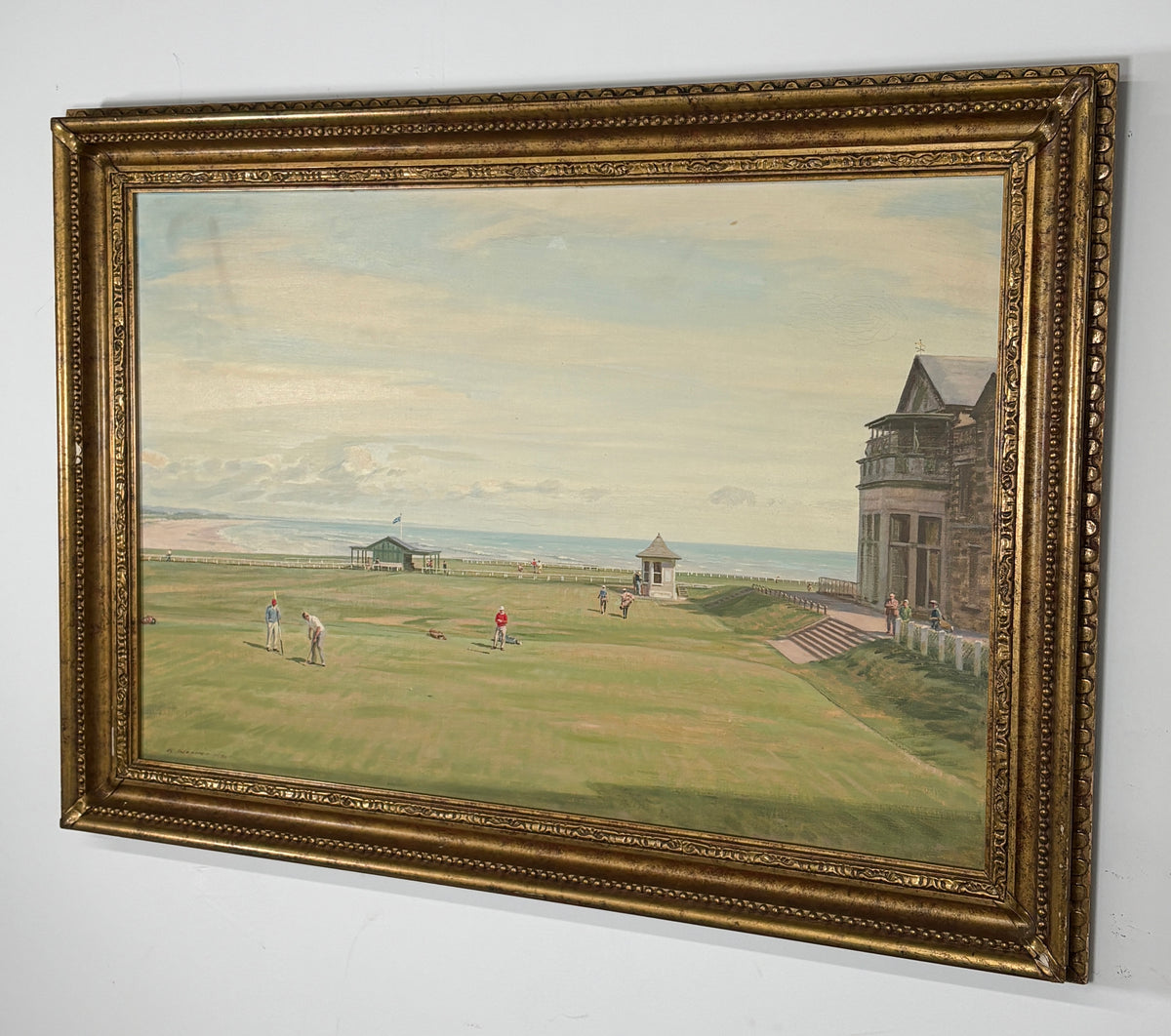 "Scene at the 18th, Tom Morris Green", St Andrews by Arthur Weaver, 1980