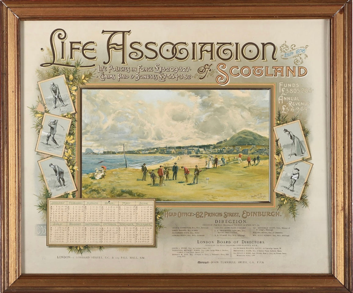 North Berwick 1893 Life Association of Scotland Calendar by Michael Brown