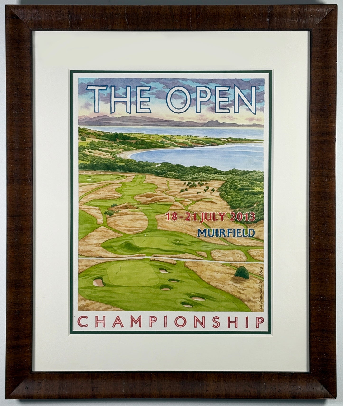 Official Painting for 2013 Open Muirfield Poster by Lee Wybranski
