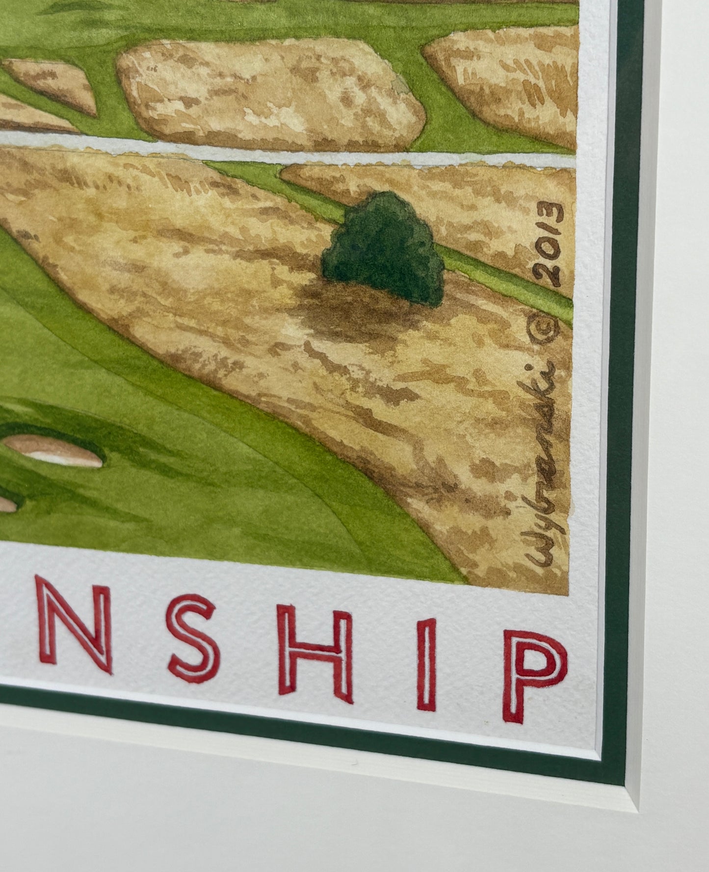Official Painting for 2013 Open Muirfield Poster by Lee Wybranski
