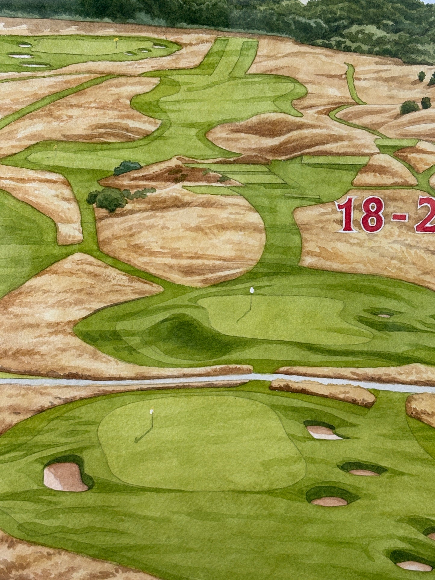 Official Painting for 2013 Open Muirfield Poster by Lee Wybranski