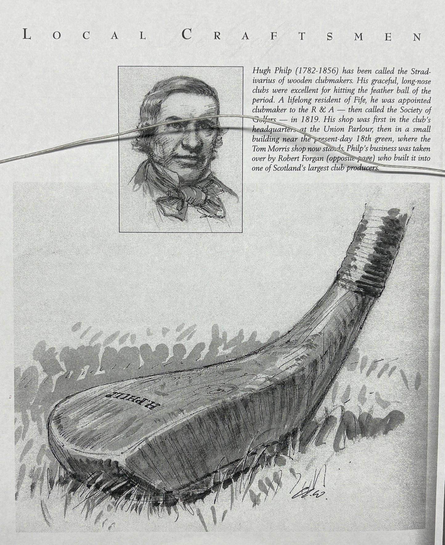Hugh Philp Watercolor Sketch by Arthur Weaver