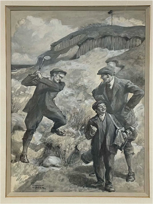 "Cardinal Bunker" Prestwick Golf Club by Clement Flower, c1913