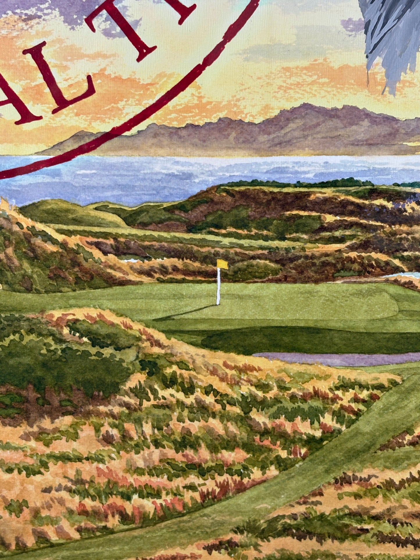 Arnold Palmer, Royal Troon "Postage Stamp" by Lee Wybranski, 2016