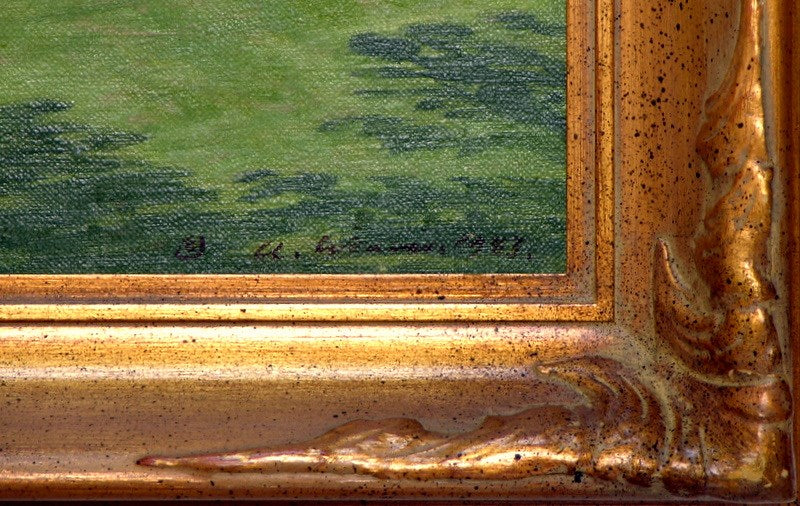 "View of the 15th Green, The Masters" by Arthur Weaver, 1983